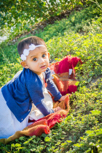 Baby girl 10 month portrait photos at Almaden Lake Park in San Jose by Sarah Delwood Photography