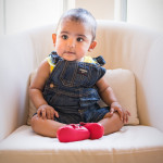 natural light 6 month baby boy portraits indoors in san jose with Sarah Delwood Photography