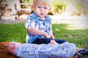 natural light baby boy newborn 2 year old brothers outdoor family portraits San Jose Sarah Delwood Photography