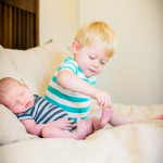 natural light baby boy newborn 2 year old brothers outdoor family portraits San Jose Sarah Delwood Photography