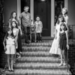 family with kids natural light outdoor portraits black white Sarah Delwood Photography
