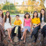 large family kids group photo portraits natural light outdoor park Santa Clara