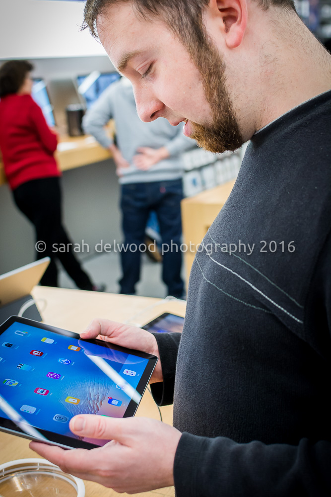January 1 - Hubby drools over an iPad Pro