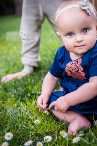 9 month old baby girl toddler natural light outside portrait los gatos Sarah Delwood Photography