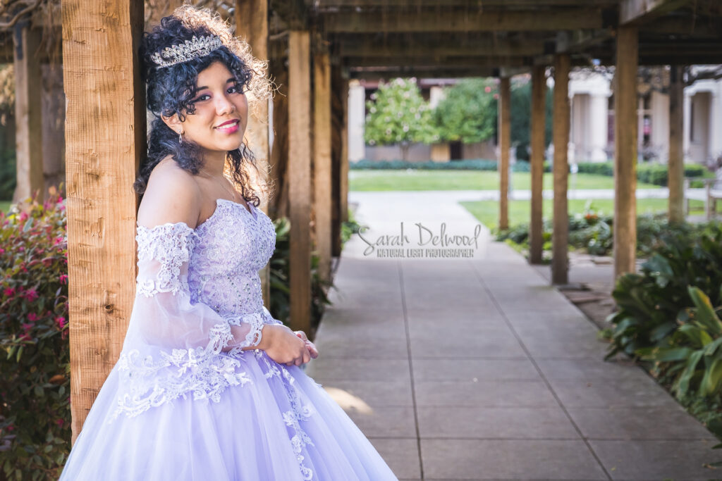 15 year old formal dressed up wedding portrait natural light Santa Clara